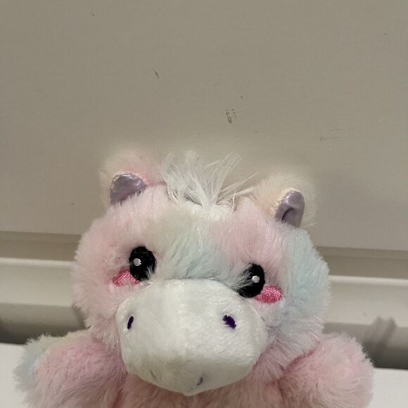 Fuzzy Friends Pink Tie Dye Plush Baby Unicorn 6" Stuffed Animal Toy - Picture 2 of 8